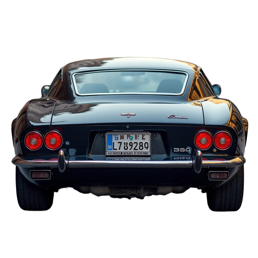 Classic Sports Car Rear View